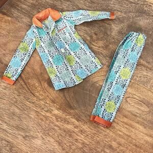 Vintage Ken Clone Pajamas 1960’s Geometric Style w/ All Over Pattern Pants Top